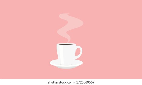 Ilustración aislada de un café con café caliente