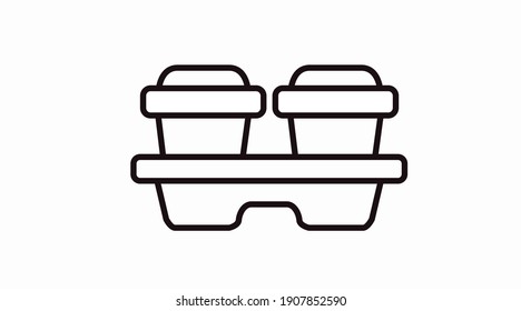 Vector Isolated Illustration of a Coffee Take Away Icon