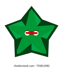 Vector isolated illustration colored sewing button star