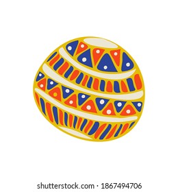 Ilustración aislada vectorial diseño colorido de las bolas ornamentales abstractas círculo. El diseño es perfecto para textiles, decoraciones, pegatinas, logos, insignias, invitaciones, tarjetas, tatuajes.