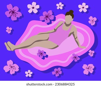 Vector isolated illustration of comfort during menstruation. Menstrual cycle. Critical days.