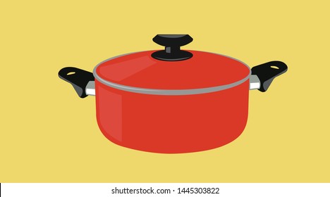 Vector Isolated Illustration of a Cooking Pot