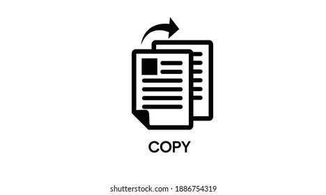 Vektorisolierte Illustration eines Kopierzeichens. Papiersymbol