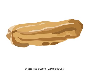 Vector isolated illustration of a custard cake on a white background.