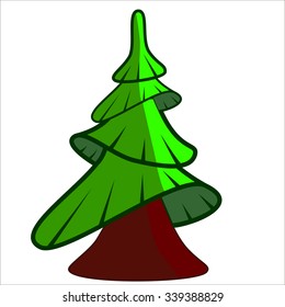 Vector isolated illustration, cute cartoon of pine toy