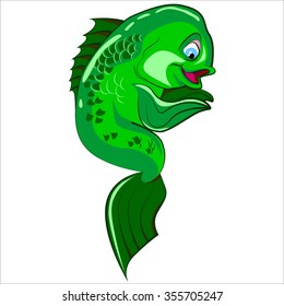 Vector isolated illustration of cute exotic coral fish.
