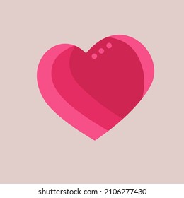 Vector isolated illustration with cute heart for print, poster, valentine's day card  