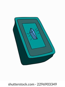 Vector isolated illustration of a deck of tarot cards. Prediction of the future. Guessing on tarot cards. Tarot online.