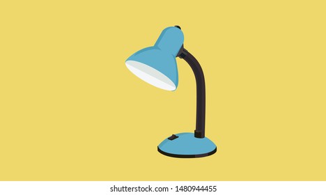 Vector Isolated Illustration of a Desk Lamp