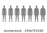 Vector isolated illustration of different figure shape woman silhouette. Isolated black illustration