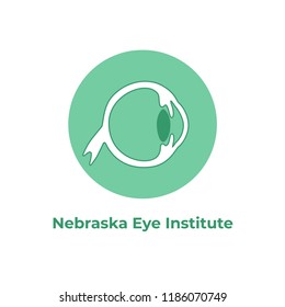 Vector Isolated Illustration Of Eye Anatomy. Human Ocular System Icon. Healthcare Medical Center, Surgery, Hospital, Clinic, Diagnostic Logo. Internal Donor Organ Symbol Poster Design. Donation