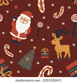 Vektorgrafik von festlichen Weihnachtsmustern.