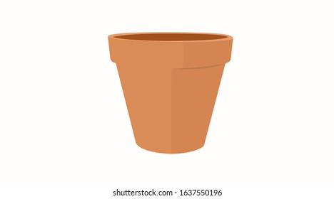 Vector Isolated Illustration of a Flower Pot