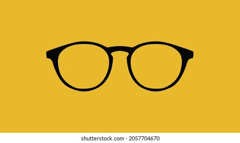 Vector isolated Illustration of a Glasses Frame. Isolated editable illustration
