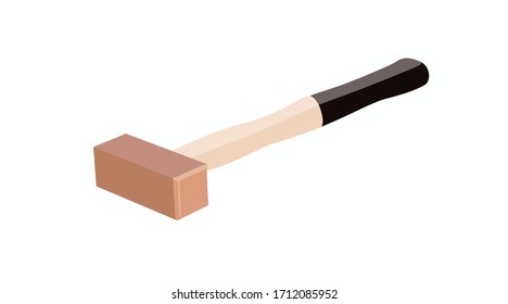 Vector Isolated Illustration of a Hammer