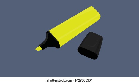 Vector Isolated Illustration of a Highlighter