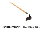 Vector Isolated Illustration of a Hoe on a White Background