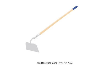 Vector Isolated Illustration of a Hoe on a White Background