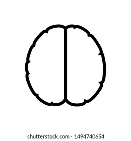 Vector isolated illustration of human brain anatomy. Brain structure Medical infographics for poster, educational, science and medical use. Biological icon or logo