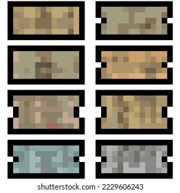 Vector isolated illustration icon pixel tickets and money on a white background. Symbols for public transport, cinema, theaters, concerts, lotteries. Retro game 8 bit art style.