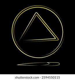 Vector isolated illustration of the Korean dalgona game with a triangle challenge.
