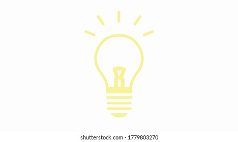 Vector Isolated Illustration of a Lightbulb. Lightbulb Icon. Idea Icon.