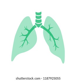 Vector isolated illustration of lung anatomy. Human respiratory system icon. Healthcare medical center, surgery, hospital, clinic, diagnostic logo. Internal donor organ symbol poster design. donation