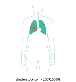 Vector isolated illustration of lung anatomy. Human respiratory system icon. Healthcare medical center, surgery, hospital, clinic, diagnostic logo. Internal donor organ symbol poster design. donation
