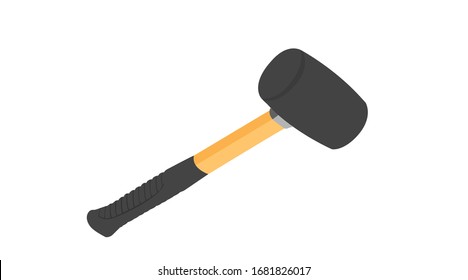 Vector Isolated Illustration of a Mallet