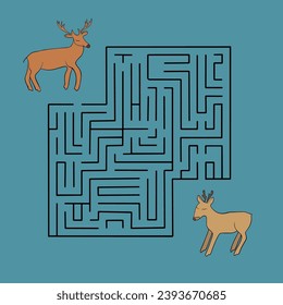 Vector ilustra aisladamente el laberinto para los niños. Tareas para niños preescolares.
