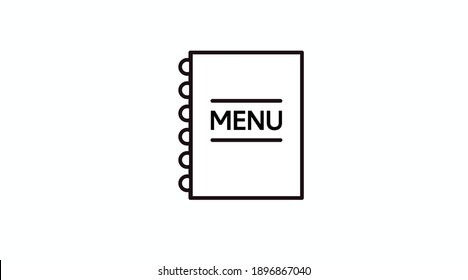 Vector Isolated Illustration of a Menu. Black and White Menu Icon