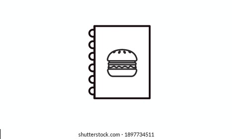 Vector Isolated Illustration of a Menu. Black and White Menu Icon