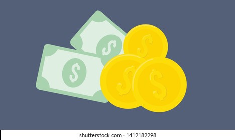 Vector Isolated Illustration of Money