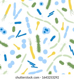Vector isolated illustration of most common pathogenic bad bacteria with descriptions. Dangerous pathogen causing infection diseases icon. Medical infographics for poster, educational, science 