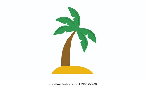 Vector Isolated Illustration of a Palm Tree