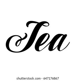 Vector isolated illustration with phrase Sea. Hand drawn summer background. Modern brush calligraphy, hand lettering. For postcard, print, poster