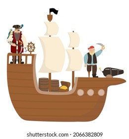 Vector isolated illustration pirate