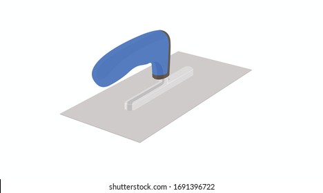 Vector Isolated Illustration of a Plaster Trowel