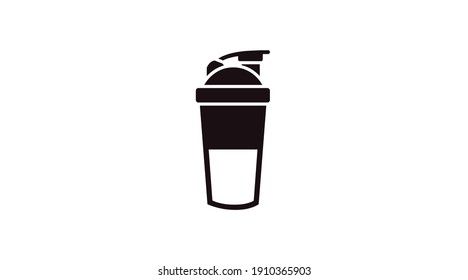 Vector Isolated Illustration of a Potein Shaker. Protein Shaker Icon