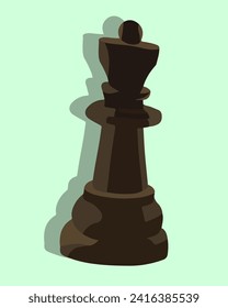 Vector isolated illustration of queen chess piece 