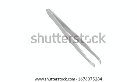 Vector isolated illustration of realistic metal tweezers ストックフォト © 