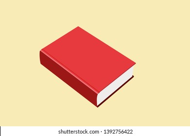 Vector Isolated Illustration of a Red Book
