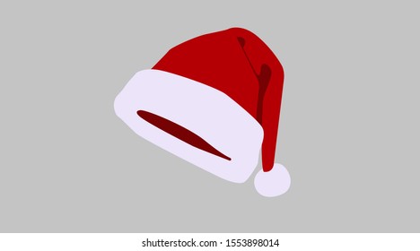 Vector Isolated Illustration of a Santa Claus Christmas Hat