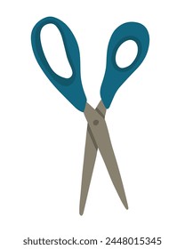 Vector isolated illustration of scissors on a white background.