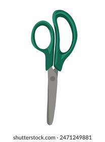 Vector isolated illustration of scissors on a white background.	