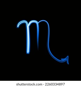 Vector isolated illustration of Scorpio zodiac sign.