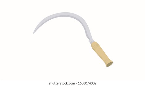 Vector Isolated Illustration of a Scythe