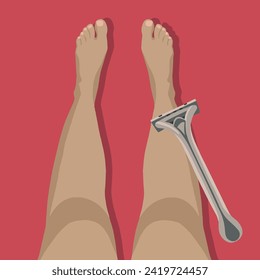 Ilustración aislada de vectores de patas afeitadoras.