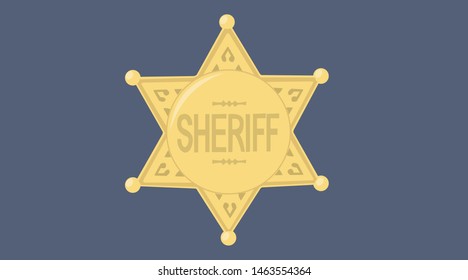 Vector Isolated Illustration of a Sheriff Badge