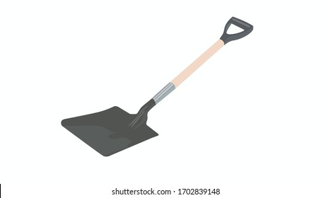 Vector Isolated Illustration of a Shovel